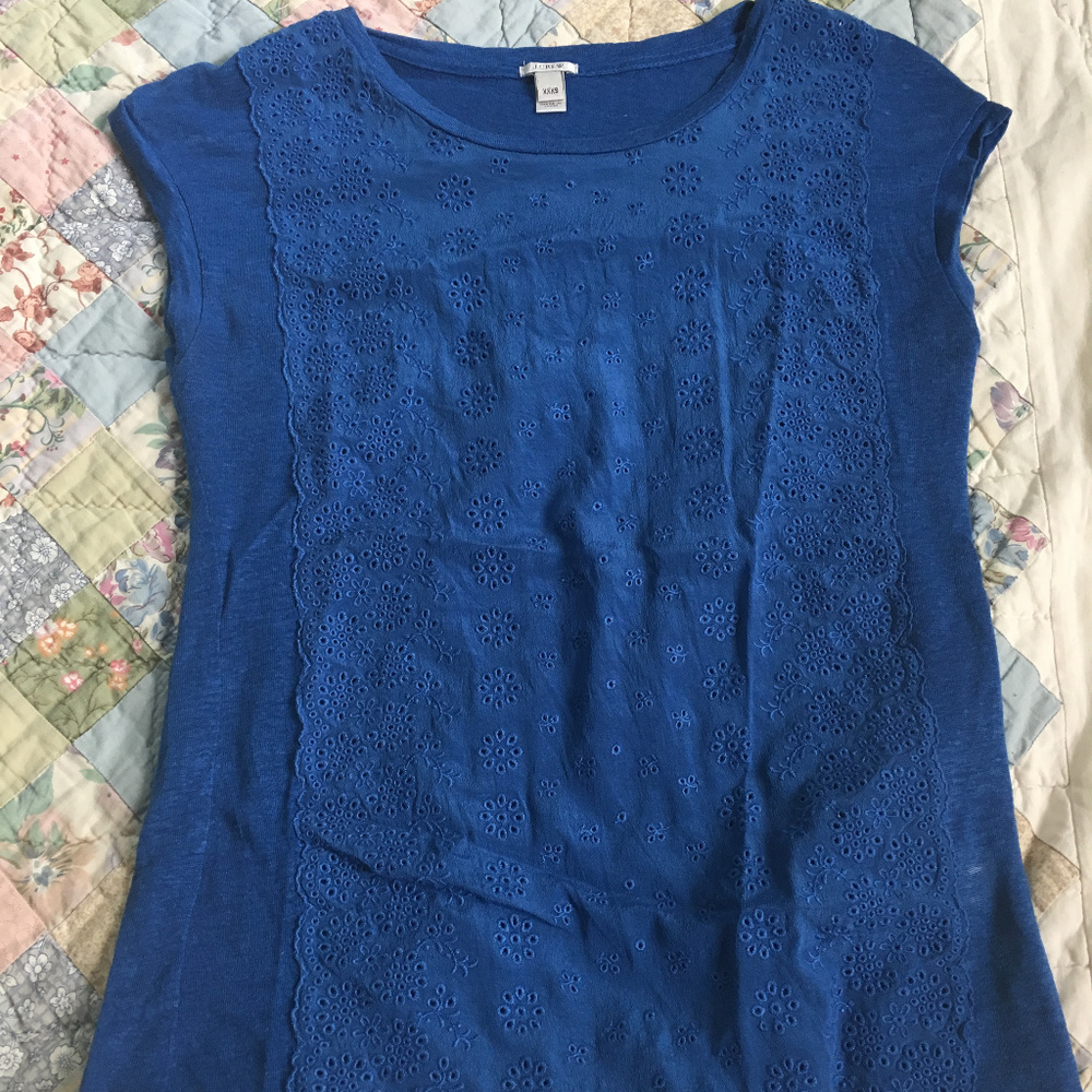 J.Crew Silk and Linen Tee, XXXS